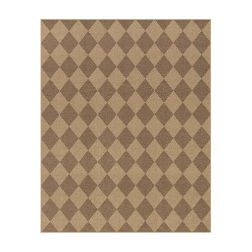Checkered Easy Jute Living Room Rug