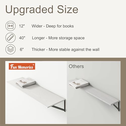40 Inch Floating Shelves