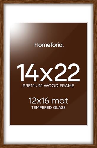 14x22 Brown Oak Picture Frame