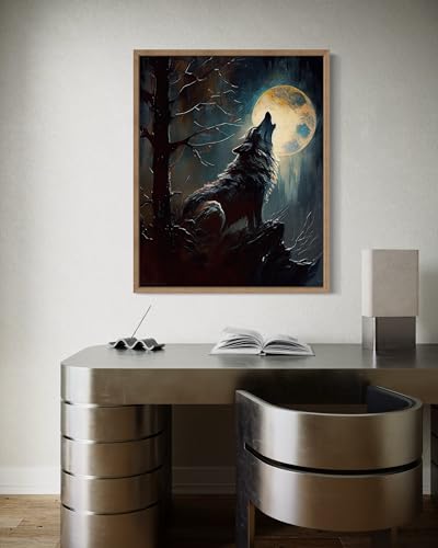 Wolf howling Poster Art Print