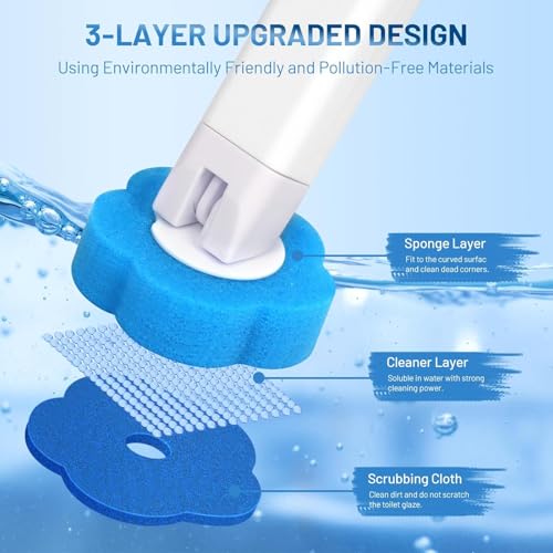 42 PCS Disposable Toilet Bowl Brush Refills