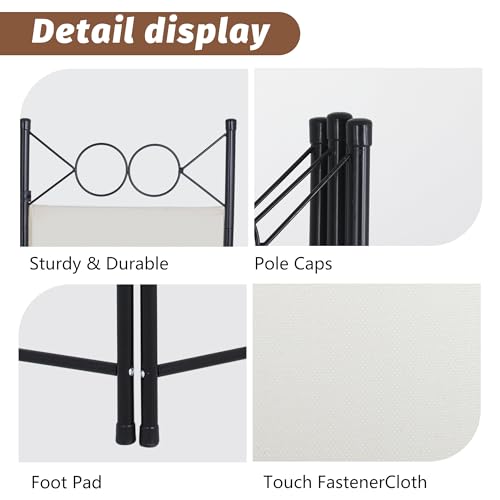 4 Panel Room Divider and Folding Portable Partition Screen