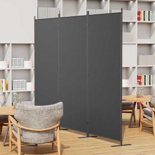 3 Panel 6 ft Tall Indoor Folding Room Divider