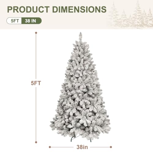 5FT Snow Flocked Artificial Christmas Tree