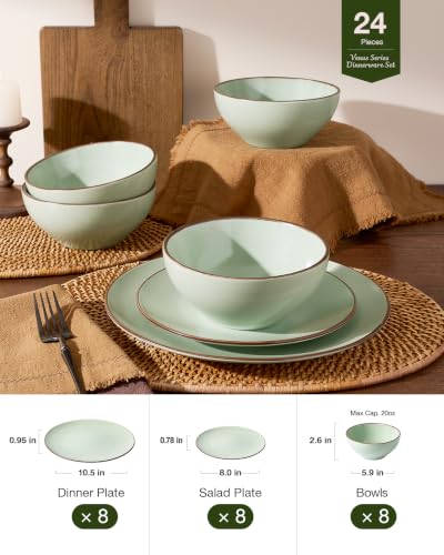 Venus Plates and Bowls Sets with Rim (24 Count)