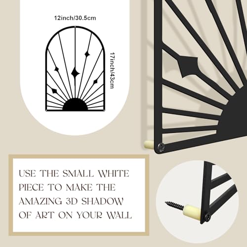 4 Pack Black Abstract Metal Wall Art (4 Count)