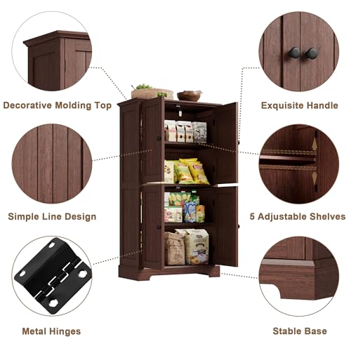 Bathroom Floor Cabinet with Adjustable Shelves