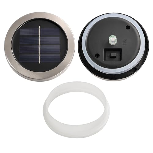 6 Pack Gift for him her Heavy Solar Mosaic Crackle Glass Lights with Dual Solar Panels (6 Count)