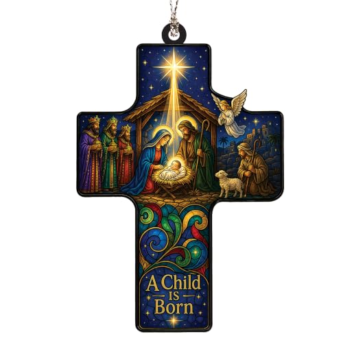 Nativity Cross Christmas Ornament 2026