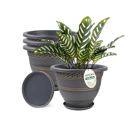10 Inch Plant Pots (4 Count)