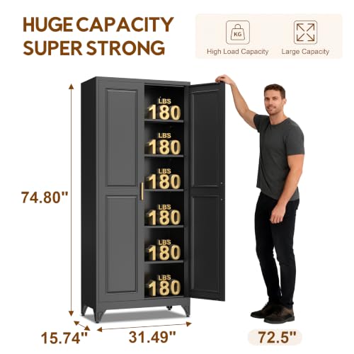 75" Kitchen Pantry Cabinet