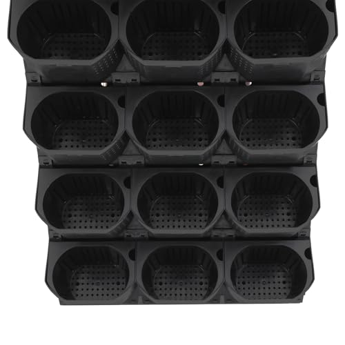 12Pieces 3 Pot Wall Planter Vertical Garden Plant Walls Wall Mounted Vertical Planter with Water