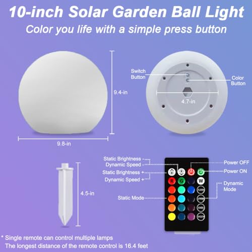 10 in Solar Globe Light