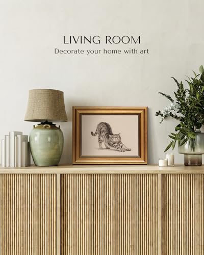 Vintage Gold Framed Wall Art for Living Room