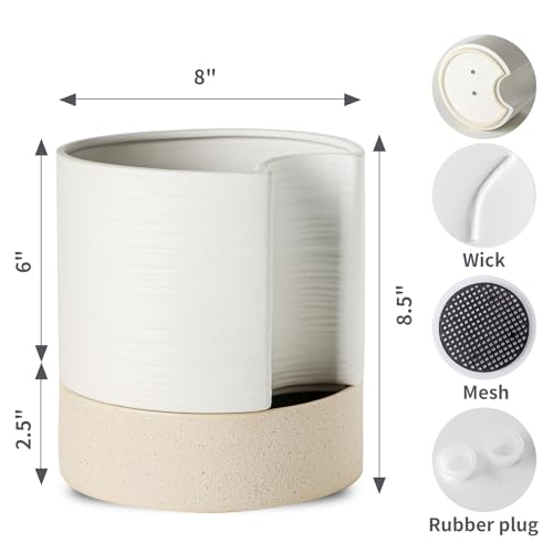 Ceramic Self Watering Plant Pot for Indoor Plants