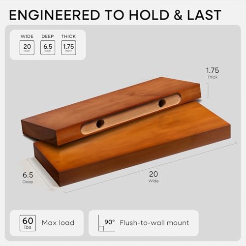 20 Inch Floating Shelves (2 Count)