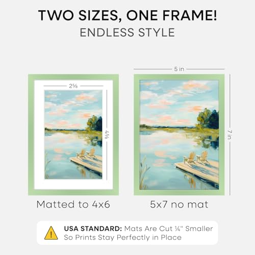 5x7 Green Picture Frame