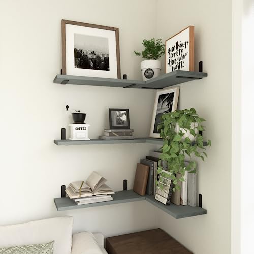 Floating Shelves Set of 6 for Wall Decor & Storage (6 Count)