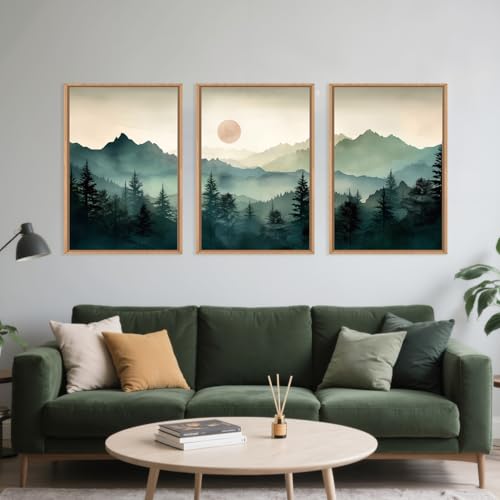 Large Boho Mountain Framed Wall Art Set (50 Count)