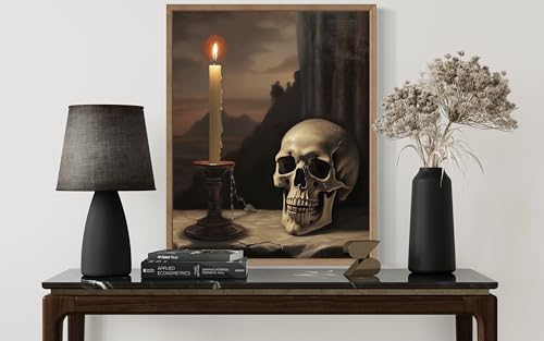 Skull and Candle Poster Art Print