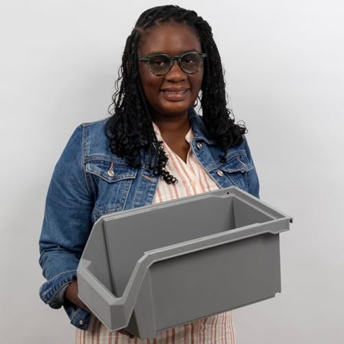 Akro Mils ReadySpace Large Stackable Plastic Storage Bins (6 Count)