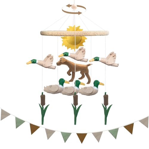 Mallard Duck Baby Crib Mobile Set with 7.75ft Pennant Banner Flags
