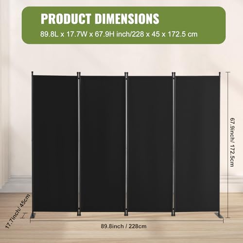 Room Divider 4 Panel Room Dividers and Folding Privacy Screens
