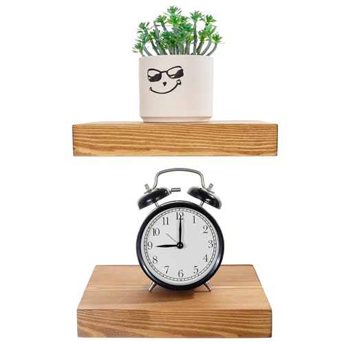 Small Wood Floating Shelves for Wall 8 inch Set of 2 (2 Count)