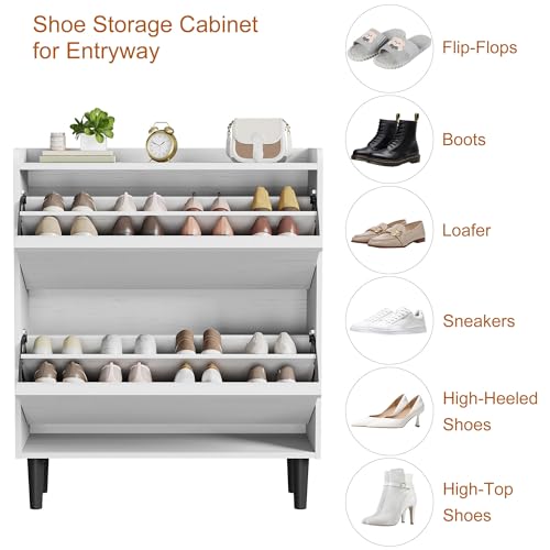 Shoe Cabinet with 2 Flip Drawers