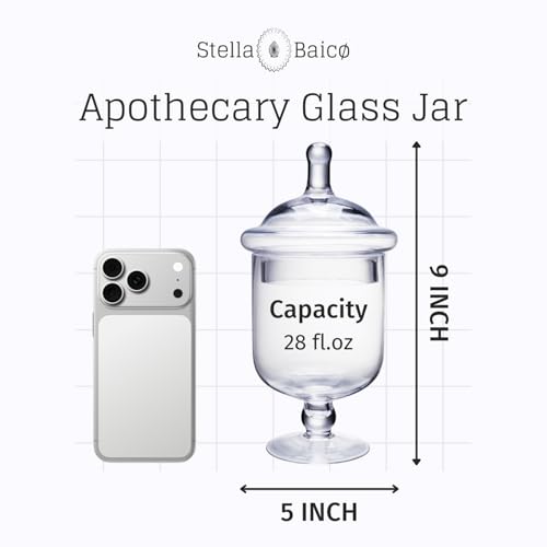 Small Glass Apothecary Jars with Lid