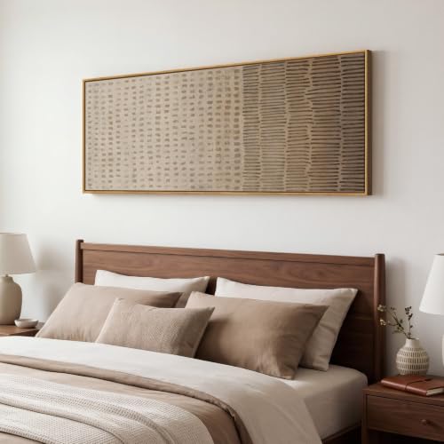 Large Framed Neutral Wabi Sabi Abstract Wall Art