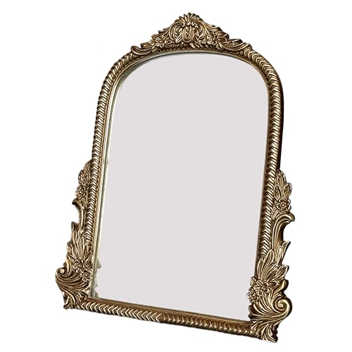 Vintage Carved Resin Desk Mirror