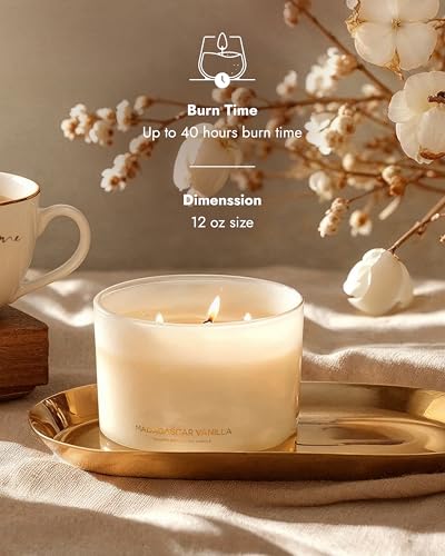 Luxury Vanilla Soy Candles (12 Ounce)