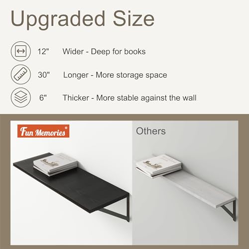 12 Inch Deep Floating Shelves