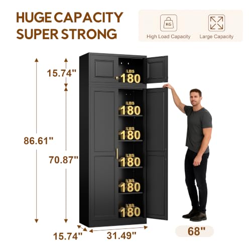 86.6" Kitchen Pantry Cabinet
