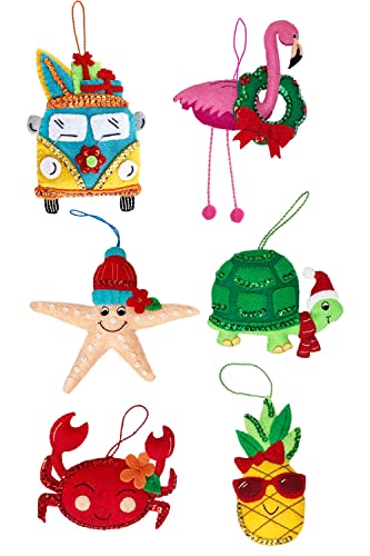 Tropical Tidings Felt Ornament Kit (6 Count)