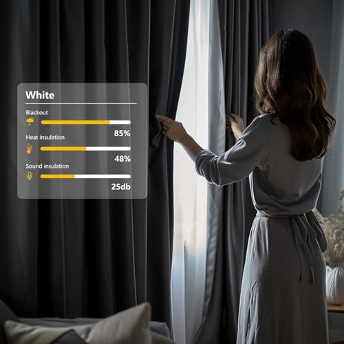 Room Divider Blackout Curtain Track Curtains Wall Dividers Panels Screen for Living Rooms Bedroom Office Privacy Partition Separation