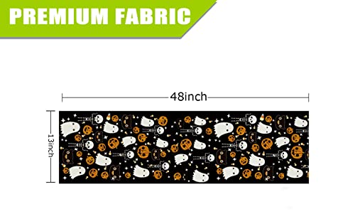 Halloween Table Runner Black Cat Pumpkins Seasonal Kitchen Dining Table Home Outdoor Party Decorations