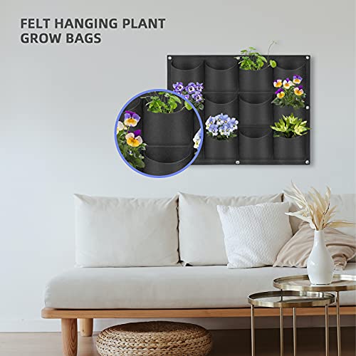 12 Pockets Hanging Planter Bags (12 Count)