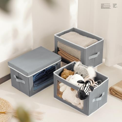 Collapsible Storage Bins with Lids (4 Count)