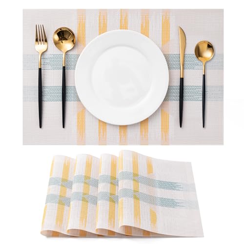 Placemats Set of 4 Washable Indoor (4 Count)