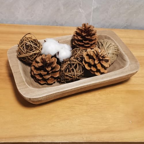 Wooden Dough Bowl Decor
