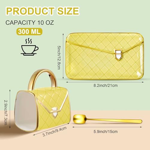 1 Set Coffee Mug Elegant Handbag Shaped Cup