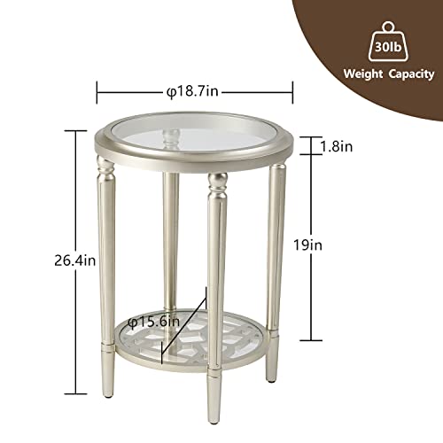 Set of 2 Modern Round End Table (2 Count)