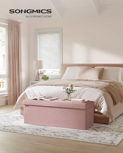 43.3 Inches Folding Storage Ottoman Bench