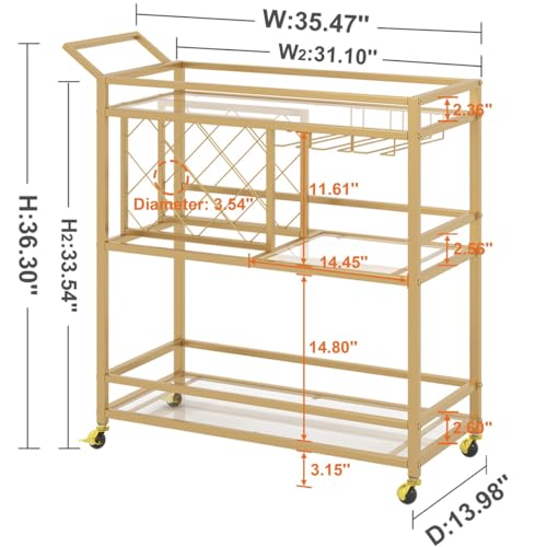 Bar Cart Gold