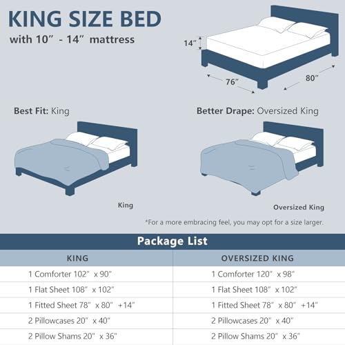 Oversized Queen Comforter Set 98"x98"