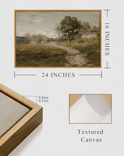 Framed Canvas Wall Art Vintage Decor