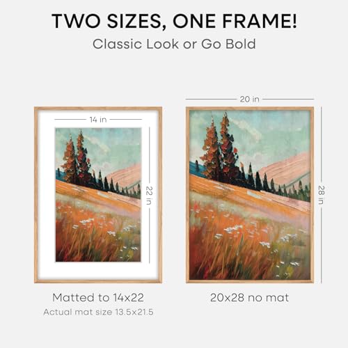 20x28 Natural Oak Picture Frame