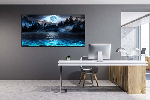 Moon Sea Ocean Wall